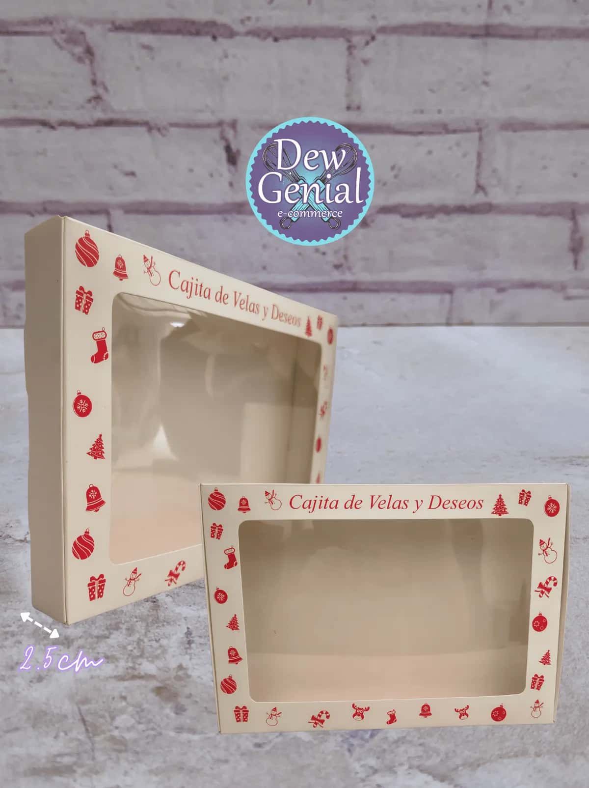 Caja Ref. Deseos 7 de Velitas Grande 14.5cm * 20.5 cm